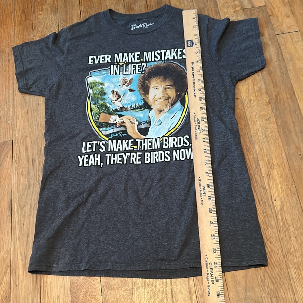 Bob Ross Graphic Tee -‎ Dark Gray Size Small - Picture 4 of 5